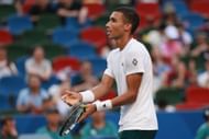 Auger-Aliassime in action (Getty)